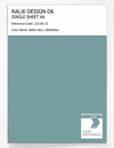 Artikelbild des Artikels “RAL® DESIGN D6 SINGLE SHEET A6 210 60 15 Baltic blue / Baltikblau “