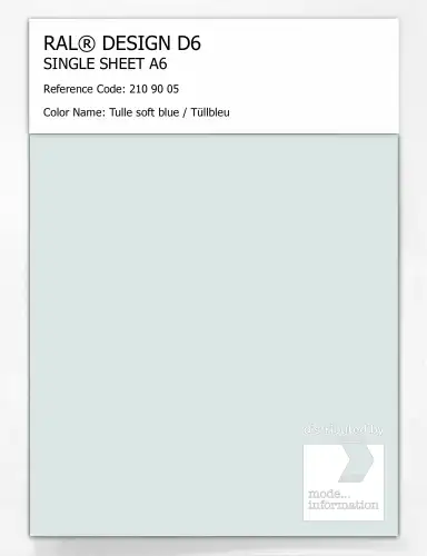 Artikelbild des Artikels “RAL® DESIGN D6 SINGLE SHEET A6 210 90 05 Tulle soft blue / Tüllbleu “