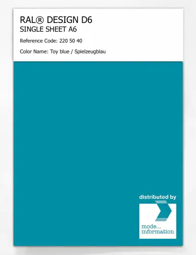 Artikelbild des Artikels “RAL® DESIGN D6 SINGLE SHEET A6 220 50 40 Toy blue / Spielzeugblau “