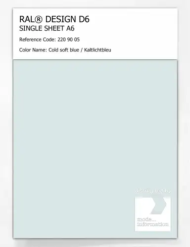 Artikelbild des Artikels “RAL® DESIGN D6 SINGLE SHEET A6 220 90 05 Cold soft blue / Kaltlichtbleu “