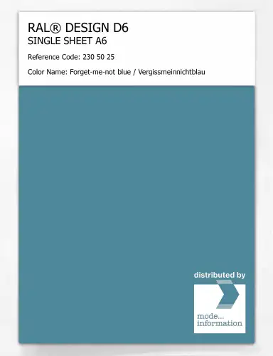 Artikelbild des Artikels “RAL® DESIGN D6 SINGLE SHEET A6 230 50 25 Forget-me-not blue / Vergissmeinnichtblau “
