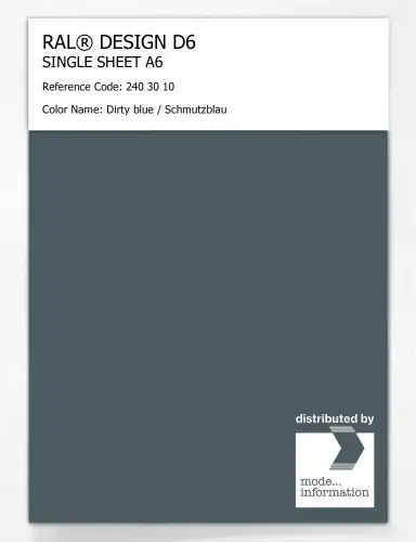 Artikelbild des Artikels “RAL® DESIGN D6 SINGLE SHEET A6 240 30 10 Dirty blue / Schmutzblau “