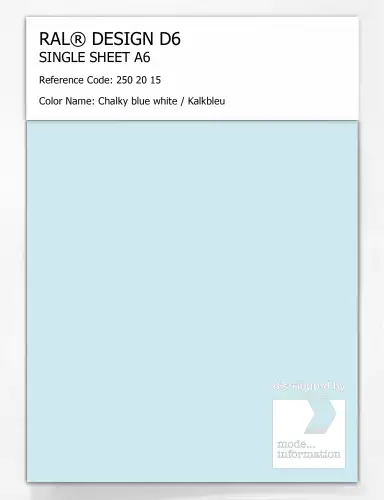 Artikelbild des Artikels “RAL® DESIGN D6 SINGLE SHEET A6 250 20 15 Chalky blue white / Kalkbleu “