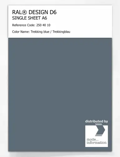 Artikelbild des Artikels “RAL® DESIGN D6 SINGLE SHEET A6 250 40 10 Trekking blue / Trekkingblau “