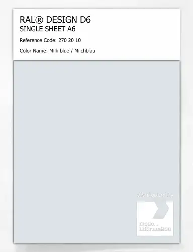 Artikelbild des Artikels “RAL® DESIGN D6 SINGLE SHEET A6 270 20 10 Milk blue / Milchblau “