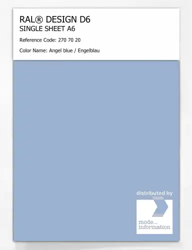 Artikelbild des Artikels “RAL® DESIGN D6 SINGLE SHEET A6 270 70 20 Angel blue / Engelblau “