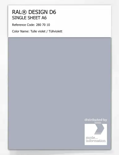 Artikelbild des Artikels “RAL® DESIGN D6 SINGLE SHEET A6 280 70 10 Tulle violet / Tüllviolett “