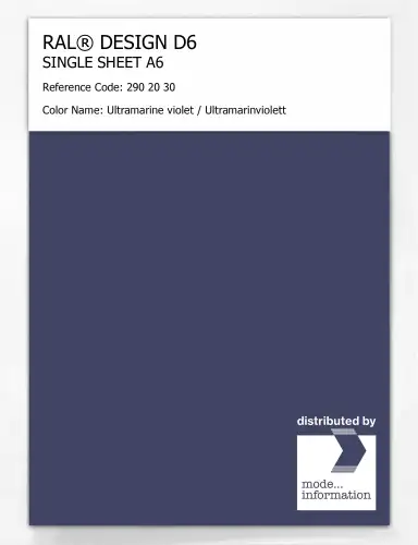 Artikelbild des Artikels “RAL® DESIGN D6 SINGLE SHEET A6 290 20 30 Ultramarine violet / Ultramarinviolett “