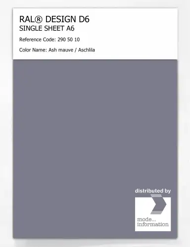 Artikelbild des Artikels “RAL® DESIGN D6 SINGLE SHEET A6 290 50 10 Ash mauve / Aschlila “