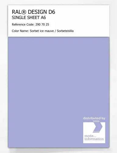 Artikelbild des Artikels “RAL® DESIGN D6 SINGLE SHEET A6 290 70 25 Sorbet ice mauve / Sorbeteislila “