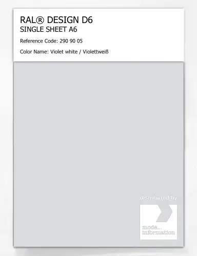 Artikelbild des Artikels “RAL® DESIGN D6 SINGLE SHEET A6 290 90 05 Violet white / Violettweiß “