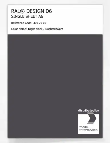 Artikelbild des Artikels “RAL® DESIGN D6 SINGLE SHEET A6 300 20 05 Night black / Nachtschwarz “