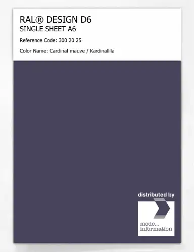 Artikelbild des Artikels “RAL® DESIGN D6 SINGLE SHEET A6 300 20 25 Cardinal mauve / Kardinallila “