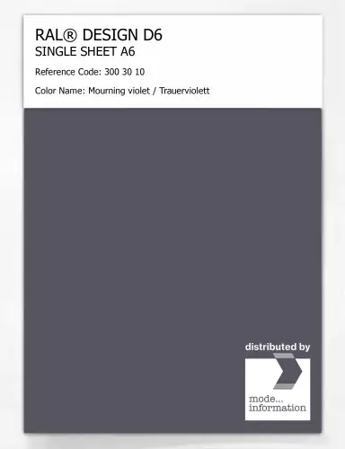 Artikelbild des Artikels “RAL® DESIGN D6 SINGLE SHEET A6 300 30 10 Mourning violet / Trauerviolett “