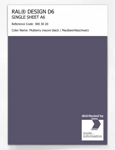 Artikelbild des Artikels “RAL® DESIGN D6 SINGLE SHEET A6 300 30 20 Mulberry mauve black / Maulbeerlilaschwarz “
