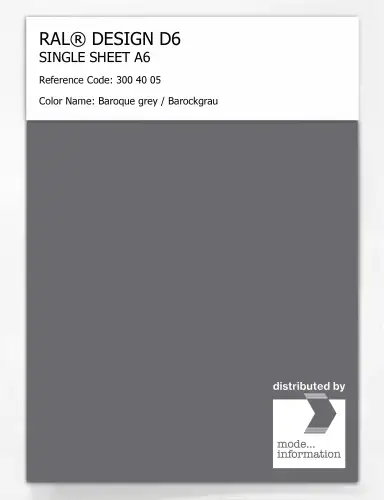 Artikelbild des Artikels “RAL® DESIGN D6 SINGLE SHEET A6 300 40 05 Baroque grey / Barockgrau “