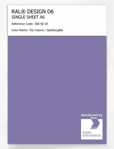 Artikelbild des Artikels “RAL® DESIGN D6 SINGLE SHEET A6 300 50 30 Toy mauve / Spielzeuglila “
