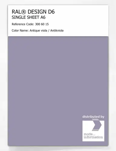 Artikelbild des Artikels “RAL® DESIGN D6 SINGLE SHEET A6 300 60 15 Antique viola / Antikviola “