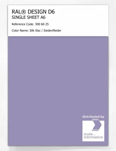 Artikelbild des Artikels “RAL® DESIGN D6 SINGLE SHEET A6 300 60 25 Silk lilac / Seidenflieder “