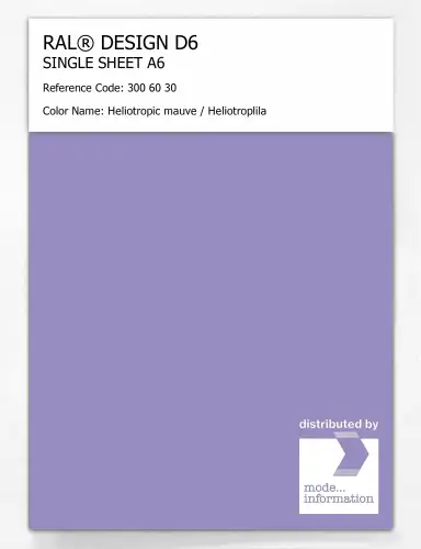 Artikelbild des Artikels “RAL® DESIGN D6 SINGLE SHEET A6 300 60 30 Heliotropic mauve / Heliotroplila “