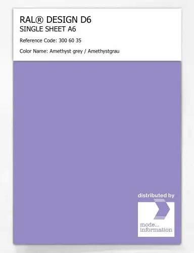 Artikelbild des Artikels “RAL® DESIGN D6 SINGLE SHEET A6 300 60 35 Amethyst grey / Amethystgrau “