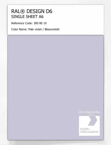 Artikelbild des Artikels “RAL® DESIGN D6 SINGLE SHEET A6 300 80 10 Pale violet / Blassviolett “