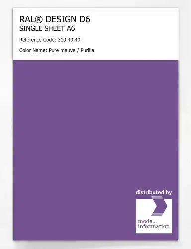 Artikelbild des Artikels “RAL® DESIGN D6 SINGLE SHEET A6 310 40 40 Pure mauve / Purlila “