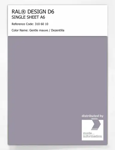 Artikelbild des Artikels “RAL® DESIGN D6 SINGLE SHEET A6 310 60 10 Gentle mauve / Dezentlila “