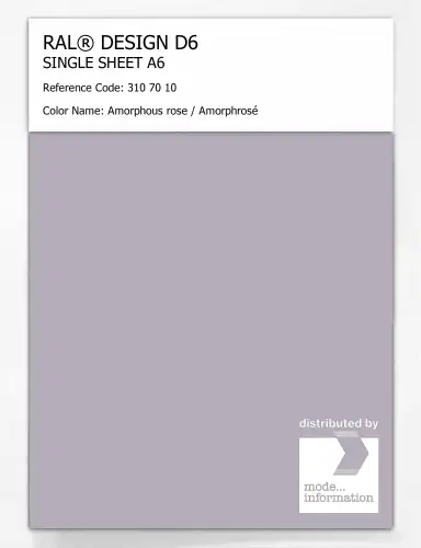 Artikelbild des Artikels “RAL® DESIGN D6 SINGLE SHEET A6 310 70 10 Amorphous rose / Amorphrosé “
