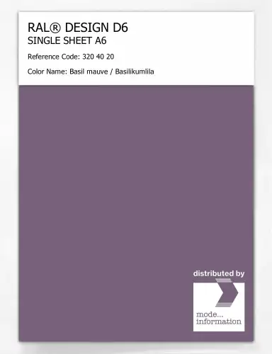 Artikelbild des Artikels “RAL® DESIGN D6 SINGLE SHEET A6 320 40 20 Basil mauve / Basilikumlila “