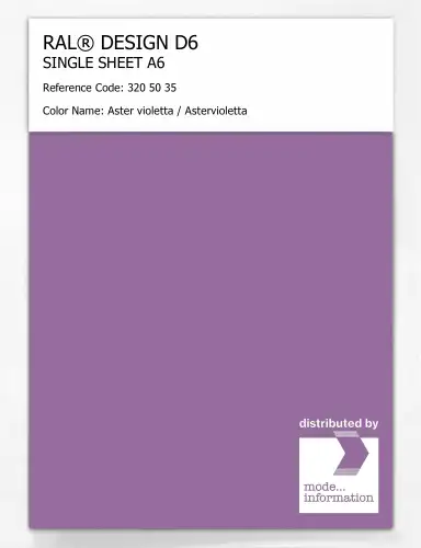 Artikelbild des Artikels “RAL® DESIGN D6 SINGLE SHEET A6 320 50 35 Aster violetta / Astervioletta “