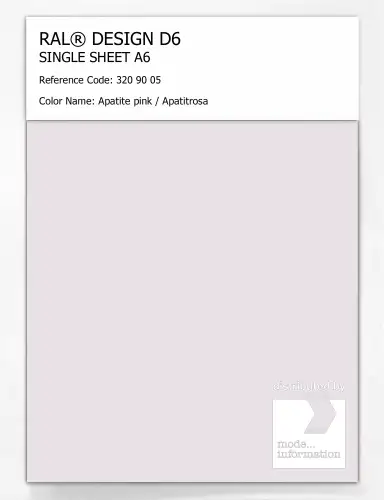 Artikelbild des Artikels “RAL® DESIGN D6 SINGLE SHEET A6 320 90 05 Apatite pink / Apatitrosa “