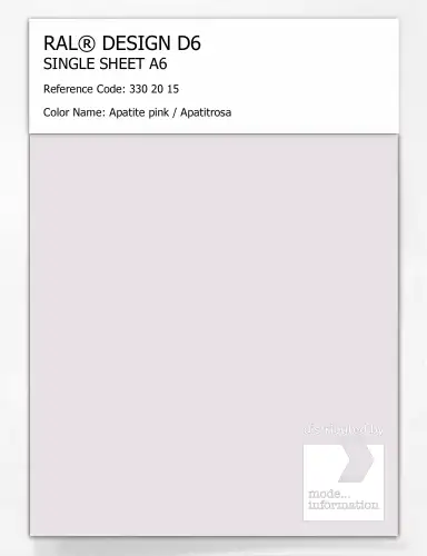 Artikelbild des Artikels “RAL® DESIGN D6 SINGLE SHEET A6 330 20 15 Apatite pink / Apatitrosa “