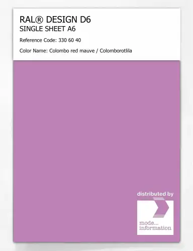 Artikelbild des Artikels “RAL® DESIGN D6 SINGLE SHEET A6 330 60 40 Colombo red mauve / Colomborotlila “