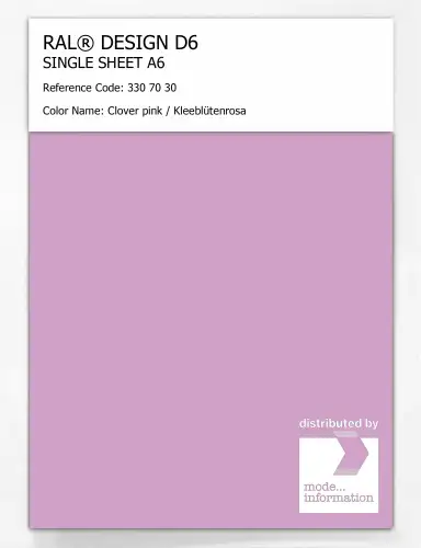 Artikelbild des Artikels “RAL® DESIGN D6 SINGLE SHEET A6 330 70 30 Clover pink / Kleeblütenrosa “