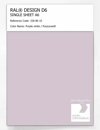 Artikelbild des Artikels “RAL® DESIGN D6 SINGLE SHEET A6 330 80 10 Purple white / Purpurweiß “