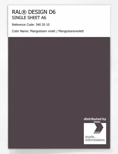 Artikelbild des Artikels “RAL® DESIGN D6 SINGLE SHEET A6 340 20 10 Mangosteen violet / Mangostanoviolett “