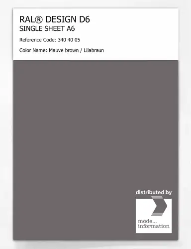 Artikelbild des Artikels “RAL® DESIGN D6 SINGLE SHEET A6 340 40 05 Mauve brown / Lilabraun “