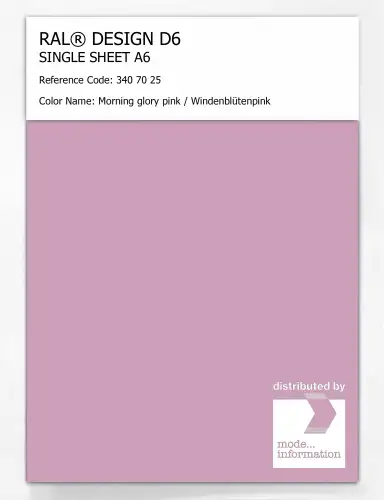 Artikelbild des Artikels “RAL® DESIGN D6 SINGLE SHEET A6 340 70 25 Morning glory pink / Windenblütenpink “