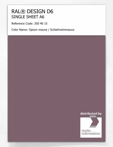 Artikelbild des Artikels “RAL® DESIGN D6 SINGLE SHEET A6 350 40 15 Opium mauve / Schlafmohnmauve “
