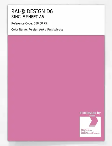 Artikelbild des Artikels “RAL® DESIGN D6 SINGLE SHEET A6 350 60 45 Persian pink / Persischrosa “