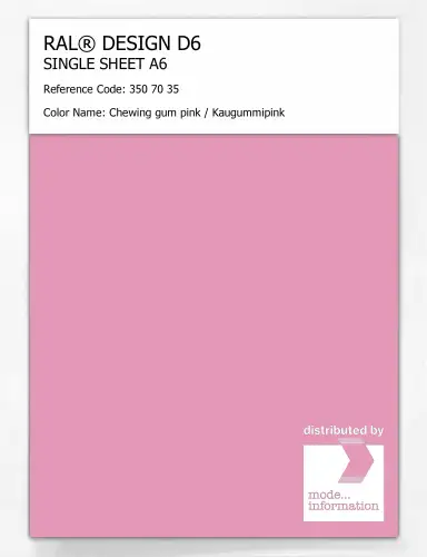 Artikelbild des Artikels “RAL® DESIGN D6 SINGLE SHEET A6 350 70 35 Chewing gum pink / Kaugummipink “