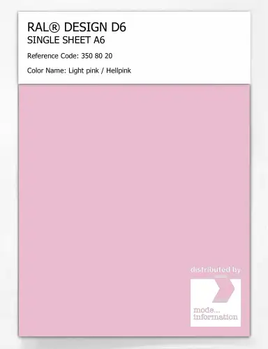 Artikelbild des Artikels “RAL® DESIGN D6 SINGLE SHEET A6 350 80 20 Light pink / Hellpink “