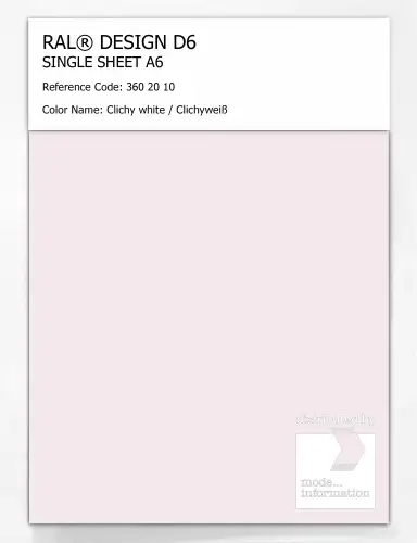Artikelbild des Artikels “RAL® DESIGN D6 SINGLE SHEET A6 360 20 10 Clichy white / Clichyweiß “