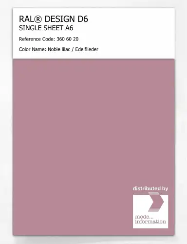Artikelbild des Artikels “RAL® DESIGN D6 SINGLE SHEET A6 360 60 20 Noble lilac / Edelflieder “