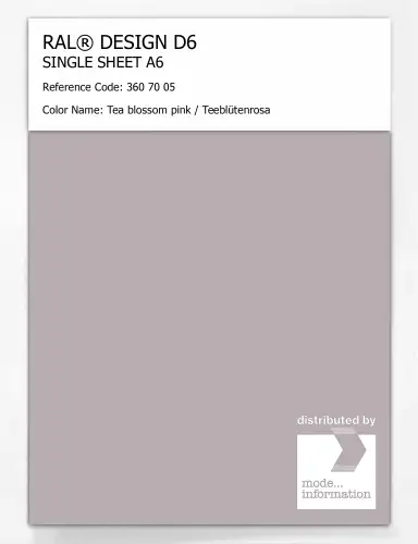 Artikelbild des Artikels “RAL® DESIGN D6 SINGLE SHEET A6 360 70 05 Tea blossom pink / Teeblütenrosa “