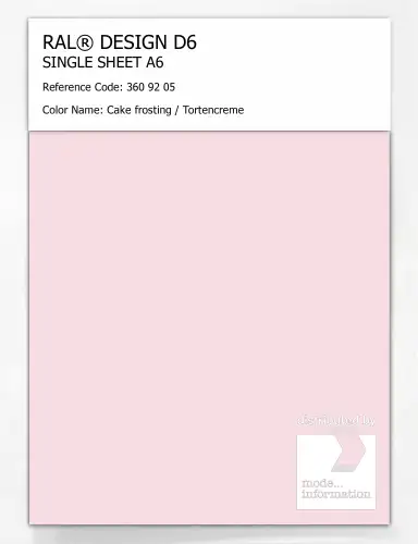 Artikelbild des Artikels “RAL® DESIGN D6 SINGLE SHEET A6 360 92 05 Cake frosting / Tortencreme “