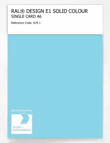 Artikelbild des Artikels “RAL® EFFECT E1 SINGLE CARD 600 SERIES 670-1 “