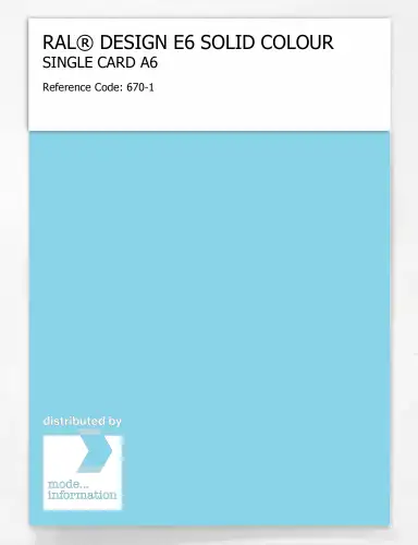Artikelbild des Artikels “RAL® EFFECT E6 SINGLE SHEET 600 SERIES A6 670-1 “