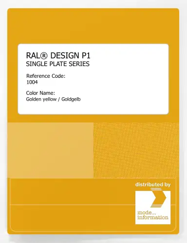 Artikelbild des Artikels “RAL® PLASTICS P1 SINGLE PLATE 1000 SERIES 1004 Golden yellow / Goldgelb “